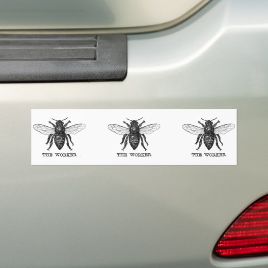 Illustratie bijenwerper bumpersticker (Op auto)