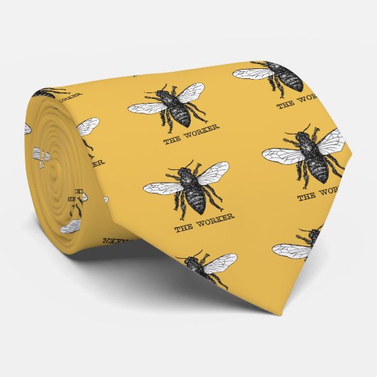 Illustratie bijenwerper stropdas (Opgerold)