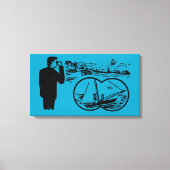  illustratie Binocles Sailboat Canvas (Voorkant)