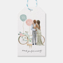 Illustratie Black Couple Wedding Favor Labels Cadeaulabel