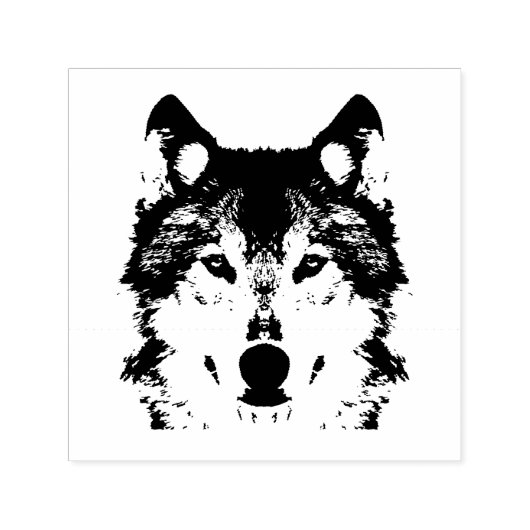 Illustratie Black Wolf Zelfinktende Stempel (Design)
