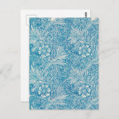 Illustratie  blauw marigold Ornament Briefkaart (Voorkant / Achterkant)
