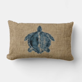 Illustratie Blauw schildpad voor bunkercreaties Kussen
