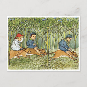  illustratie Blauwbes Elsa Beskow Briefkaart
