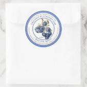  illustratie blauwe rand jam ronde sticker (Tas)