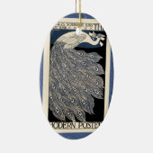  illustratie blauwe vogel keramisch ornament (Rechts)