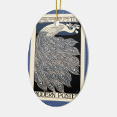  illustratie blauwe vogel keramisch ornament (Links)