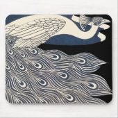 illustratie blauwe vogel muismat (Voorkant)