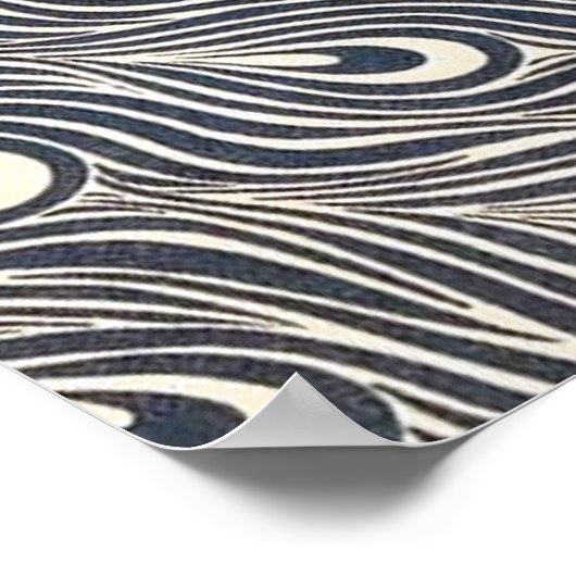  illustratie blauwe vogel poster (Hoek)