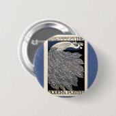 illustratie blauwe vogel ronde button 5,7 cm (Voorkant /achterkant)