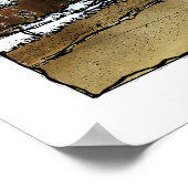 Illustratie Blauwe vrachtwagenchauffeur Poster (Hoek)