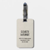 Illustratie  bloem- en oliefabriek bagagelabel (Achterkant verticaal)