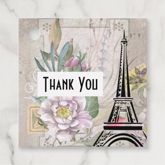 Illustratie bloem- en oliefabriek bedankjes labels (Voorkant)