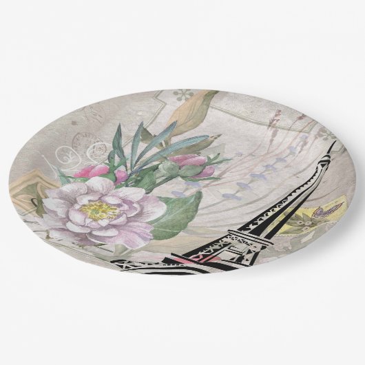 Illustratie  bloem- en oliefabriek papieren bordje (Gekanteld)