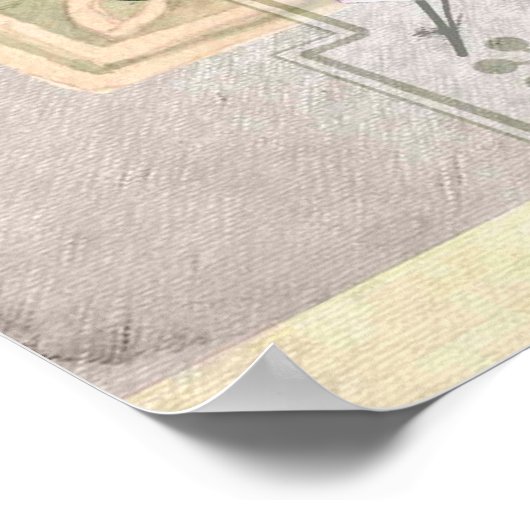 Illustratie  bloem- en oliefabriek poster (Hoek)