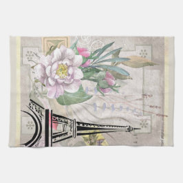 Illustratie  bloem- en oliefabriek theedoek