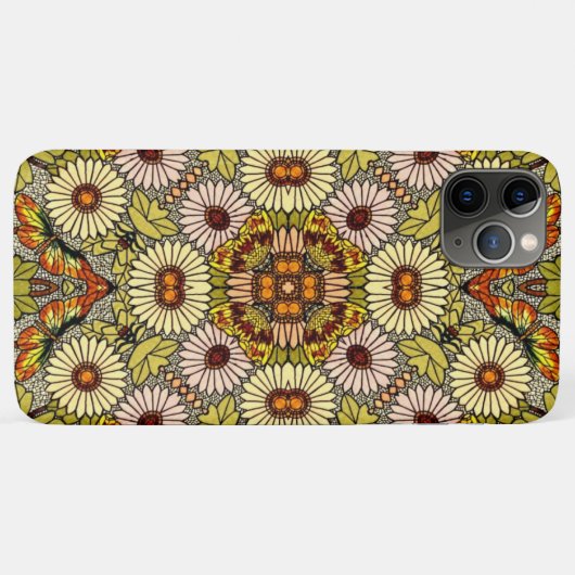  illustratie bloemen vlinderpatroon Case-Mate iPhone case (Achterkant (horizontaal))