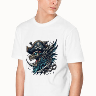 Illustratie Blue Dragon Pirate T-shirt