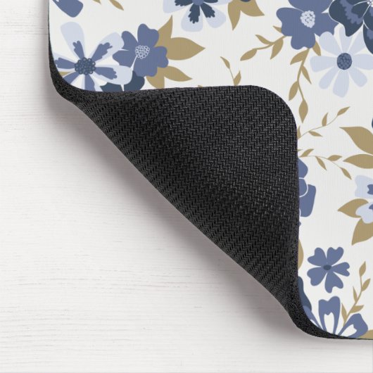 Illustratie Blue Vector Flowers Vines Muismat (Hoek)