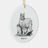 Illustratie Bobcat Keramisch Ornament (Rechts)