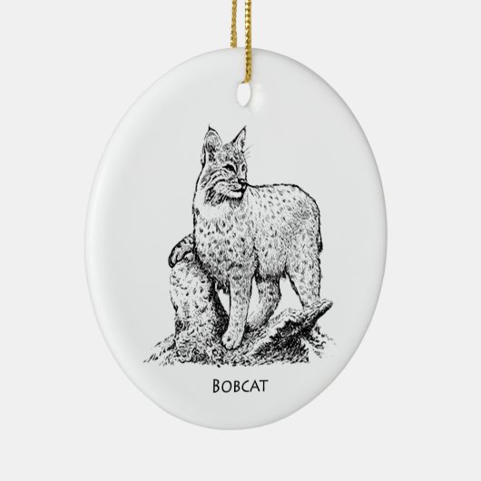 Illustratie Bobcat Keramisch Ornament (Rechts)