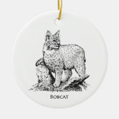 Illustratie Bobcat Keramisch Ornament (Voorkant)