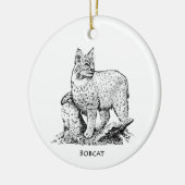 Illustratie Bobcat Keramisch Ornament (Links)