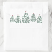 Illustratie Boerderij kerstboom Rechthoekige Sticker (Tas)