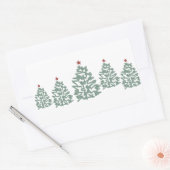 Illustratie Boerderij kerstboom Rechthoekige Sticker (Envelop)