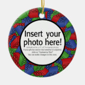 Illustratie bouwblokken - ENKELVOUDIG Keramisch Ornament (Voorkant)