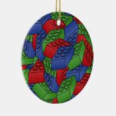 Illustratie bouwblokken - ENKELVOUDIG Keramisch Ornament (Rechts)