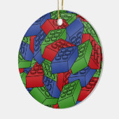 Illustratie bouwblokken - ENKELVOUDIG Keramisch Ornament (Links)