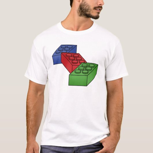 Illustratie bouwblokken t-shirt (Voorkant)