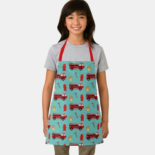 Illustratie brandweerlieden schort (Insitu)