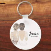 Illustratie bridesmaid keyring sleutelhanger (Voorkant)