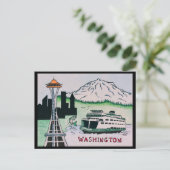 Illustratie Briefkaart Washington State (Staand voorkant)