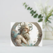 Illustratie Briefkaart Zeus (Staand voorkant)