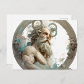 Illustratie Briefkaart Zeus (Voorkant / Achterkant)