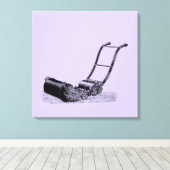 ILLUSTRATIE British Lawn Mower Kies C Canvas Afdruk (Insitu (Houten vloer))