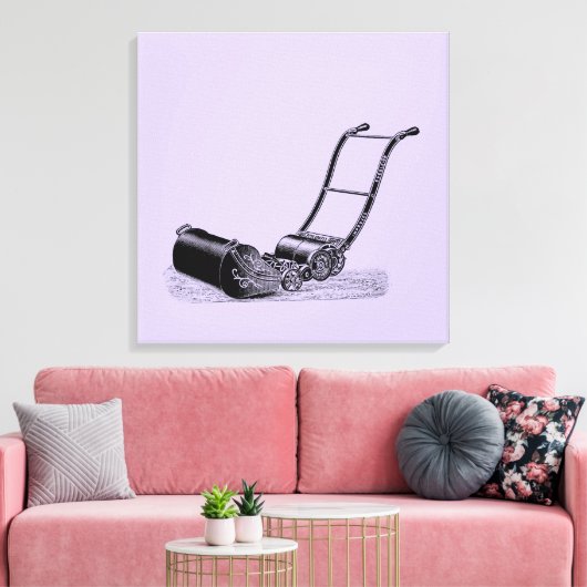 ILLUSTRATIE British Lawn Mower Kies C Canvas Afdruk (Insitu (Woonkamer))