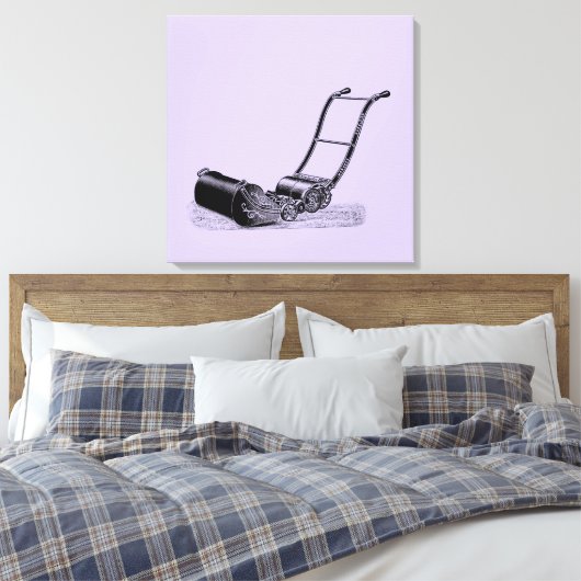 ILLUSTRATIE British Lawn Mower Kies C Canvas Afdruk (Insitu (Slaapkamer))