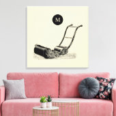  ILLUSTRATIE British Lawn Mower Monogram C Canvas Afdruk (Insitu (Woonkamer))