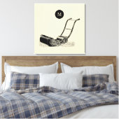  ILLUSTRATIE British Lawn Mower Monogram C Canvas Afdruk (Insitu (Slaapkamer))