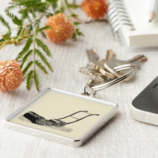 ILLUSTRATIE British Lawn Mower Sleutelhanger (Zijkant)