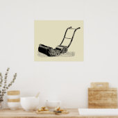 ILLUSTRATIE Brits Poster Lawn Mower (Keuken)