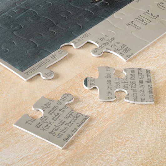 Illustratie  Brooklyn Bridge (1872) Legpuzzel (Zijkant)