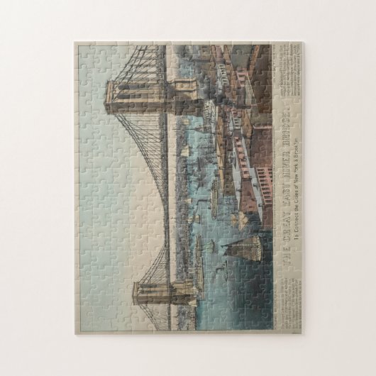 Illustratie Brooklyn Bridge (1872) Legpuzzel (Verticaal)