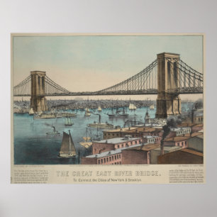 Illustratie  Brooklyn Bridge (1872) Poster