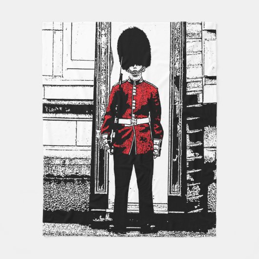 Illustratie Buckingham Palace Guard Fleece Deken (Voorkant)