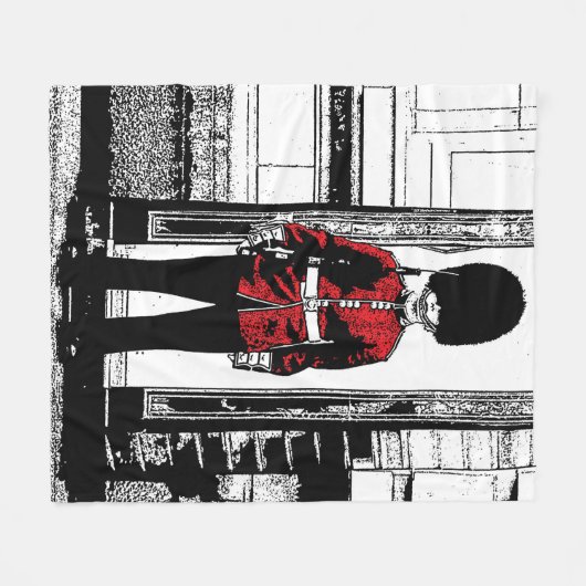 Illustratie Buckingham Palace Guard Fleece Deken (Voorkant (Horizontaal))